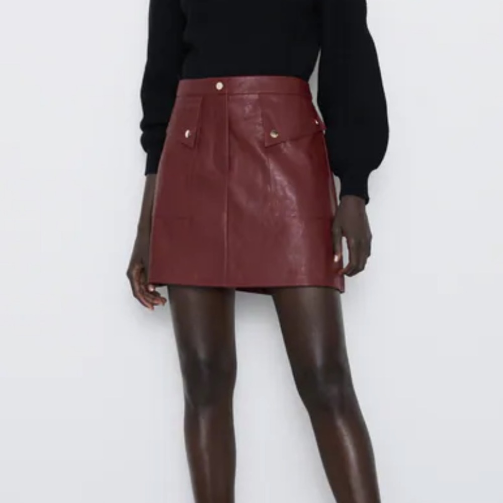 NWT Zara leather skirt